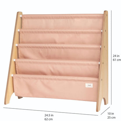 Raft organizator de cărți pentru copii, material reciclat Clay, 3 Sprouts