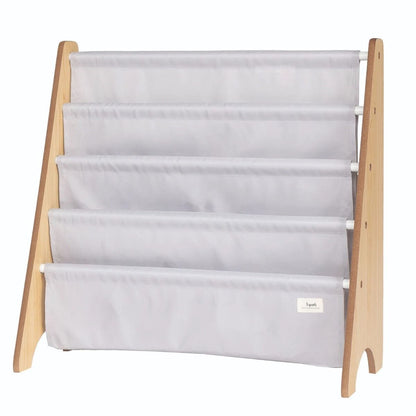 Raft organizator de cărți pentru copii, material reciclat Gri, 3 Sprouts