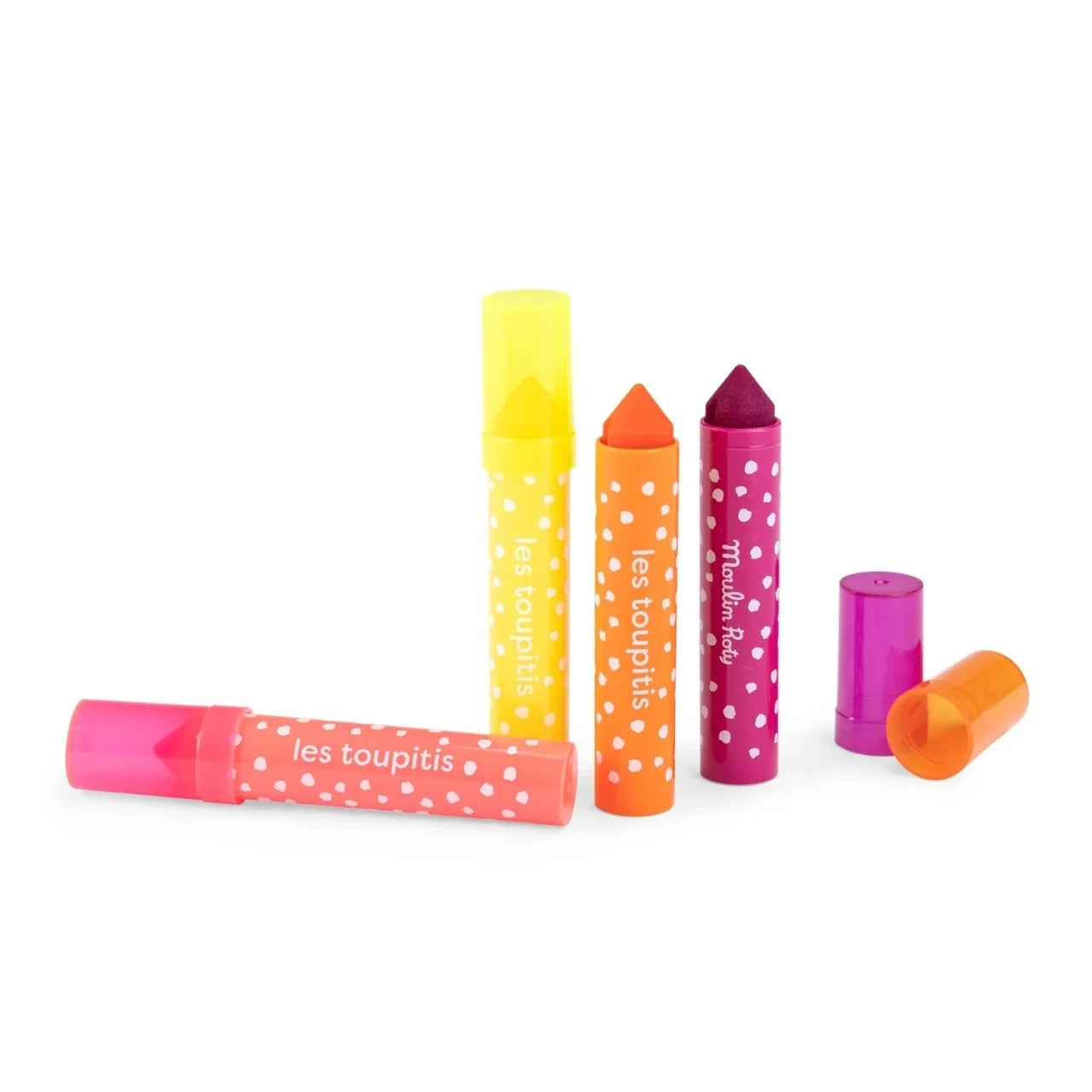 Set 12 carioci groase lavabile pentru copii – vârf conic, culori vibrante - Moulin Roty