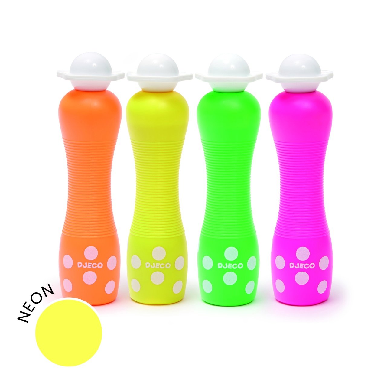 Set 4 markere culori neon pentru bebe, Djeco
