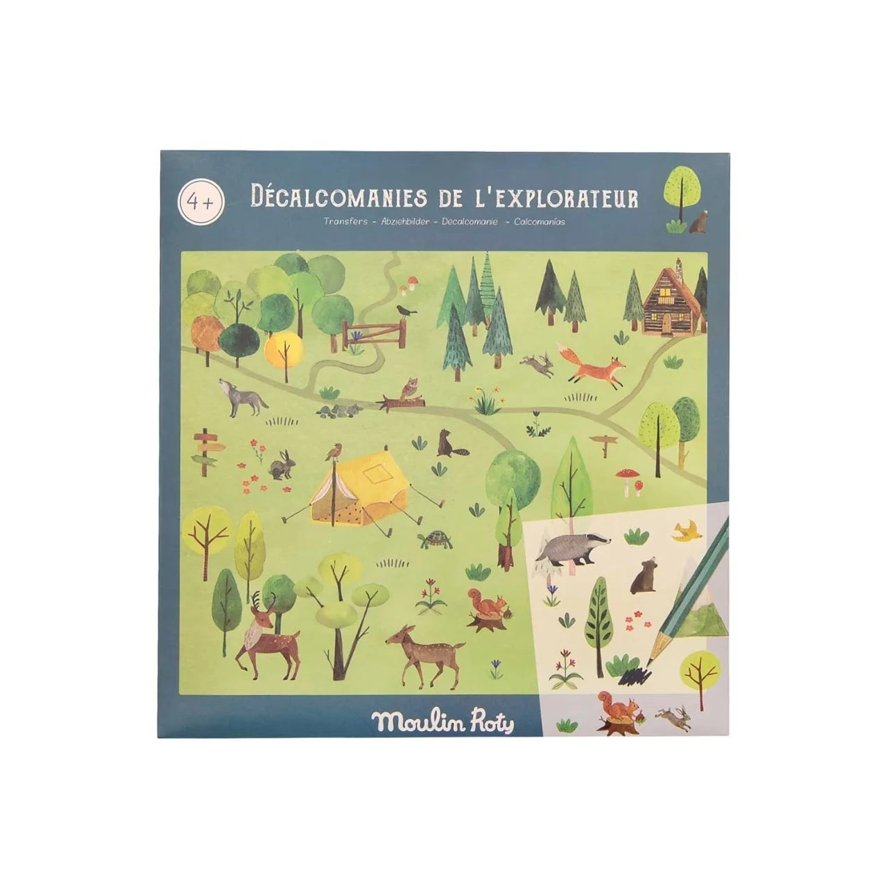 Set abțibilduri de transfer Exploratorul Moulin Roty – creativitate copii