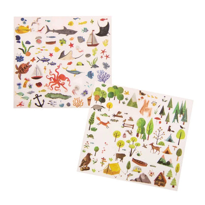 Set abțibilduri de transfer Exploratorul Moulin Roty – creativitate copii