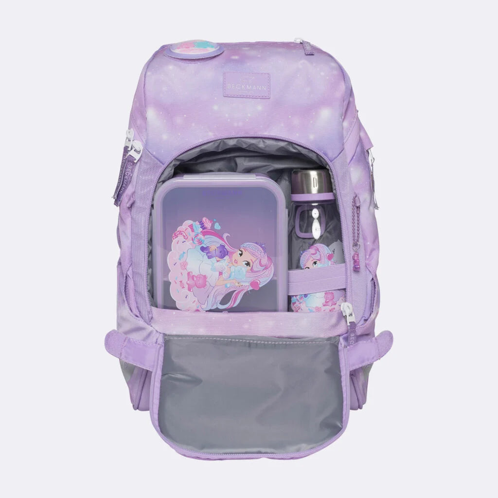 Ghiozdan, rucsac ergonomic cu pernǎ de aer Beckmann, set Active Air FLX 6 piese, Candy