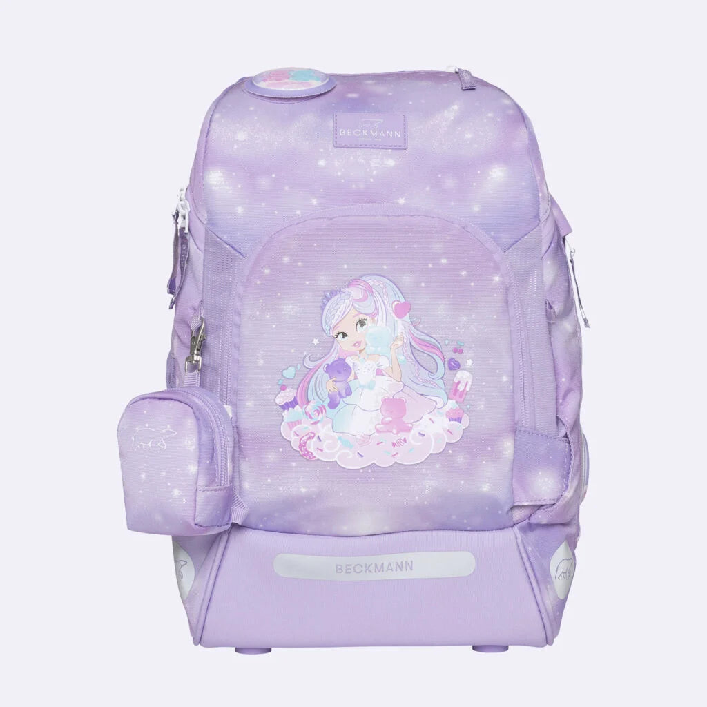 Ghiozdan, rucsac ergonomic cu pernǎ de aer Beckmann, set Active Air FLX 6 piese, Candy