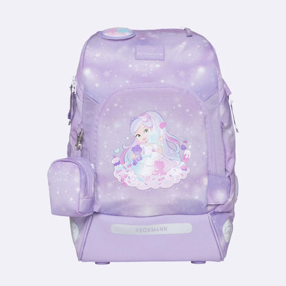 Ghiozdan, rucsac ergonomic cu pernǎ de aer Beckmann, set Active Air FLX 6 piese, Candy