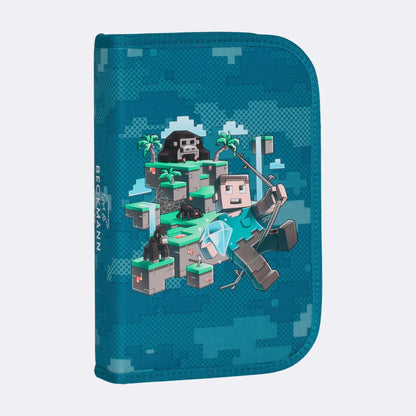Ghiozdan, rucsac ergonomic cu pernǎ de aer Beckmann, set Active Air FLX 6 piese, Jungle Game