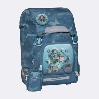 Ghiozdan, rucsac ergonomic cu pernǎ de aer Beckmann, set Active Air FLX 6 piese, Jungle Game