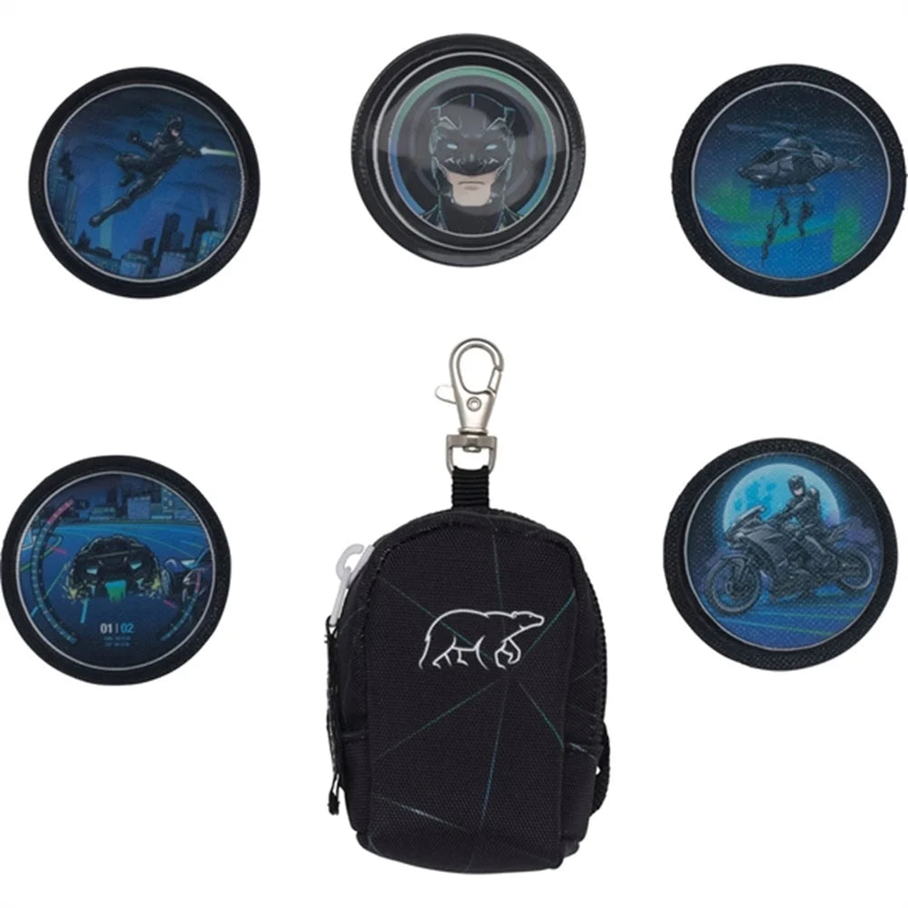 Ghiozdan, rucsac ergonomic Beckmann, set clasic 7 piese, Panther