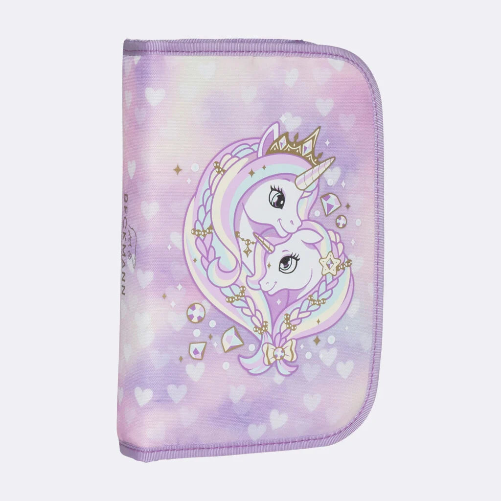 Ghiozdan, rucsac ergonomic cu pernǎ de aer Beckmann, set Active Air FLX 6 piese, Unicorn Princess Purple