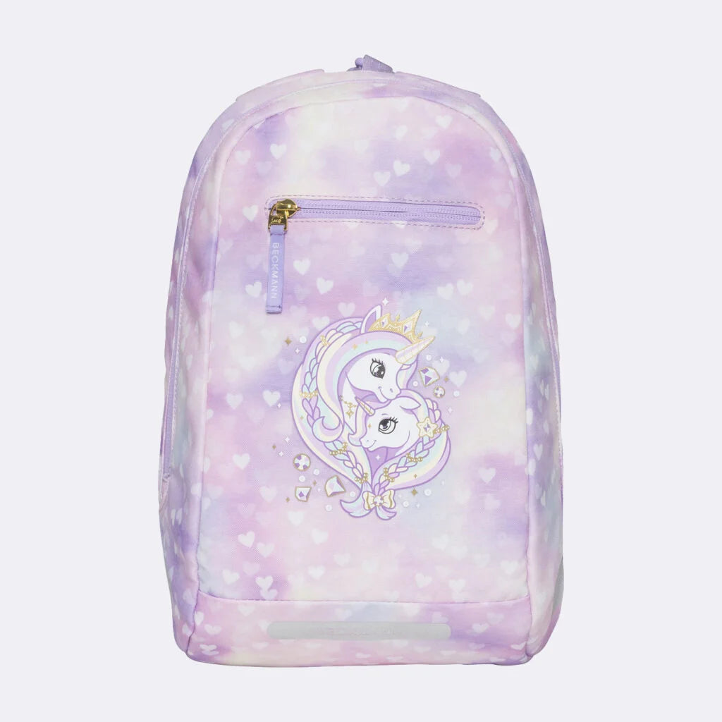 Ghiozdan, rucsac ergonomic cu pernǎ de aer Beckmann, set Active Air FLX 6 piese, Unicorn Princess Purple