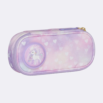 Ghiozdan, rucsac ergonomic cu pernǎ de aer Beckmann, set Active Air FLX 6 piese, Unicorn Princess Purple