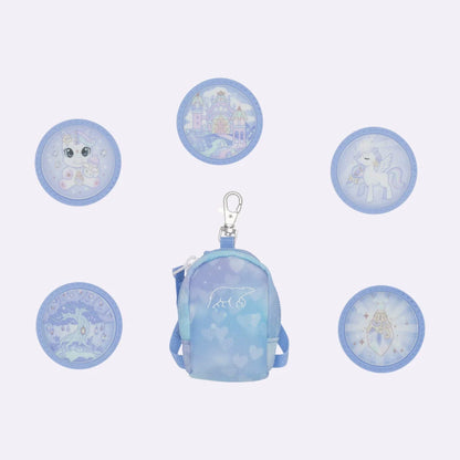 Ghiozdan, rucsac ergonomic cu pernǎ de aer Beckmann, set Active Air FLX 6 piese, Unicorn Princess Ice Blue