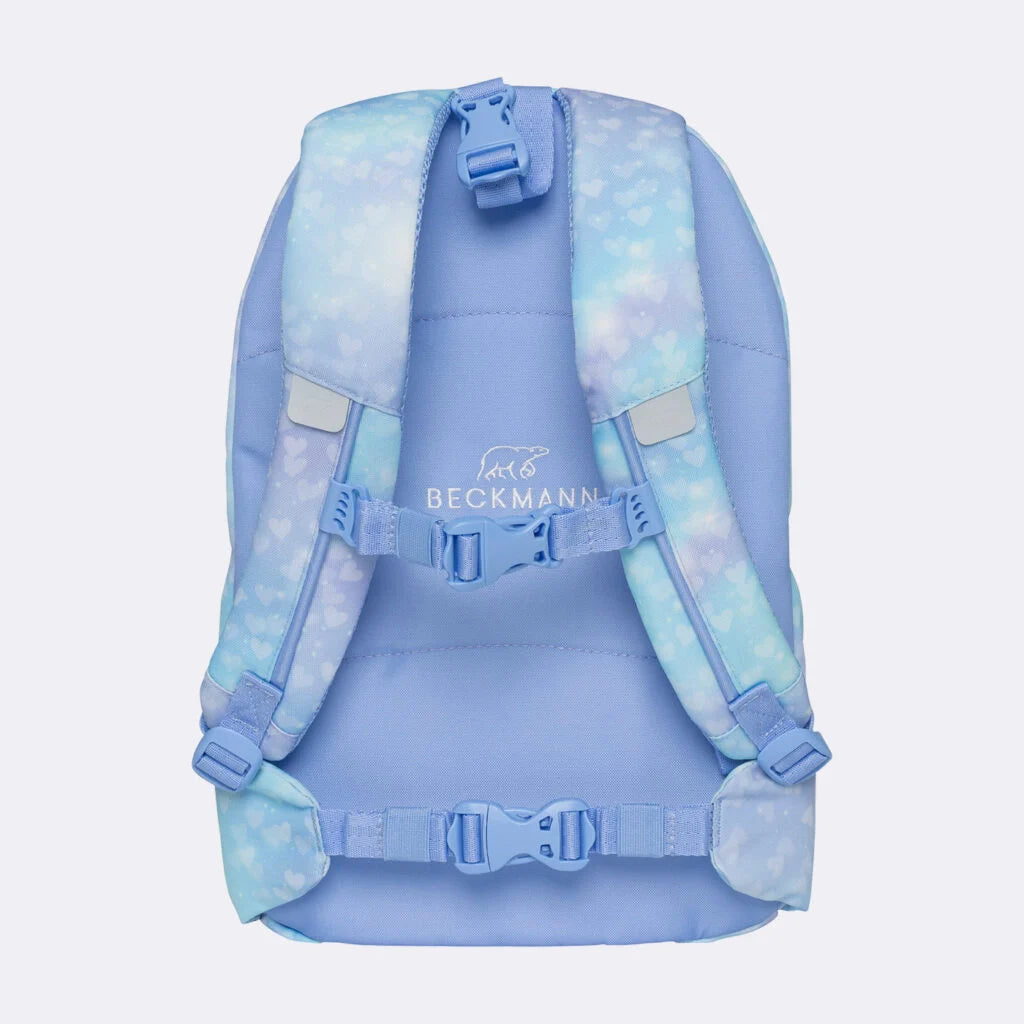 Ghiozdan, rucsac ergonomic cu pernǎ de aer Beckmann, set Active Air FLX 6 piese, Unicorn Princess Ice Blue