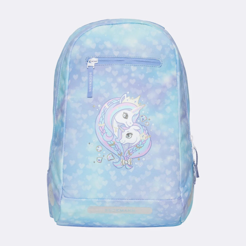 Ghiozdan, rucsac ergonomic cu pernǎ de aer Beckmann, set Active Air FLX 6 piese, Unicorn Princess Ice Blue