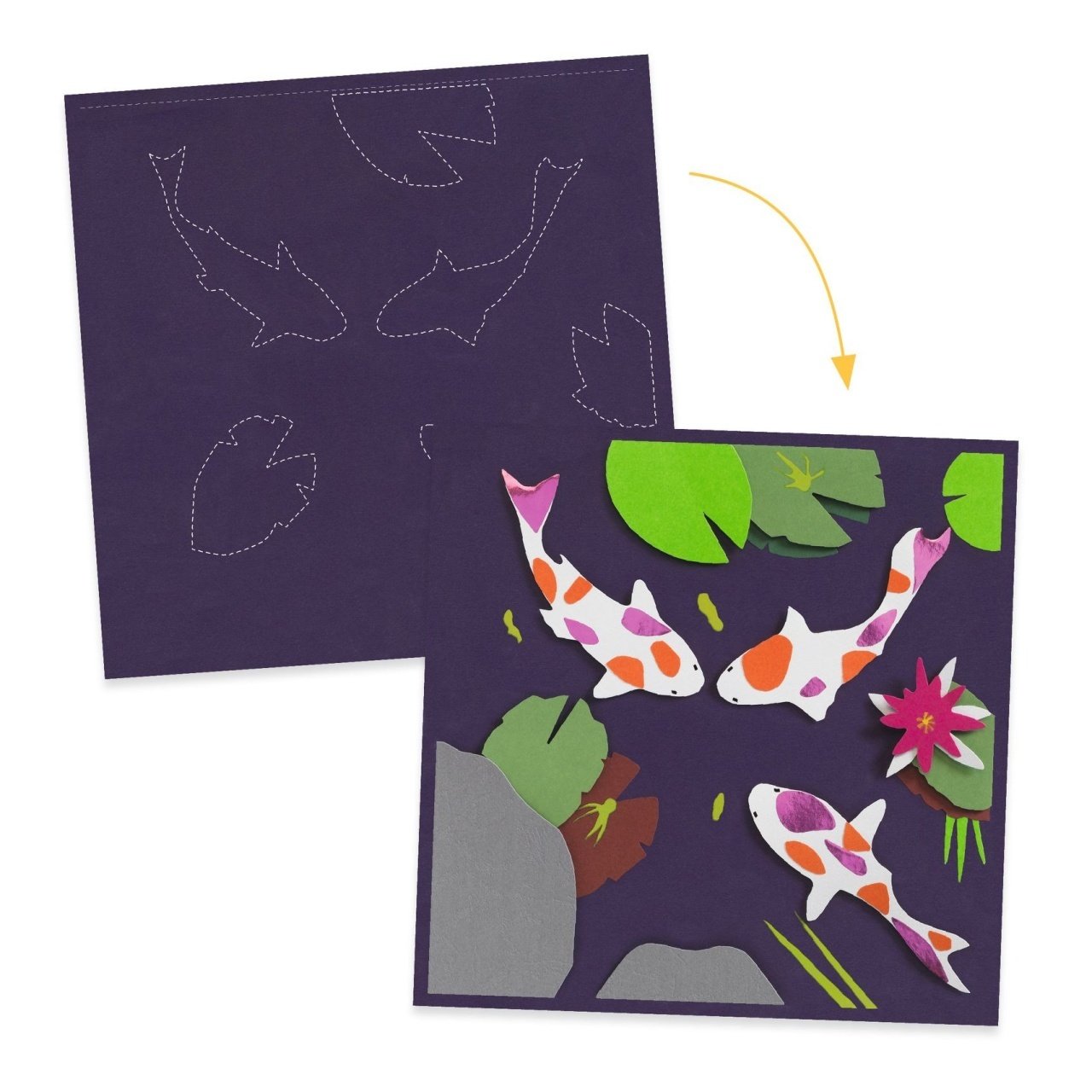 Set creativ 3D din hârtie, Djeco