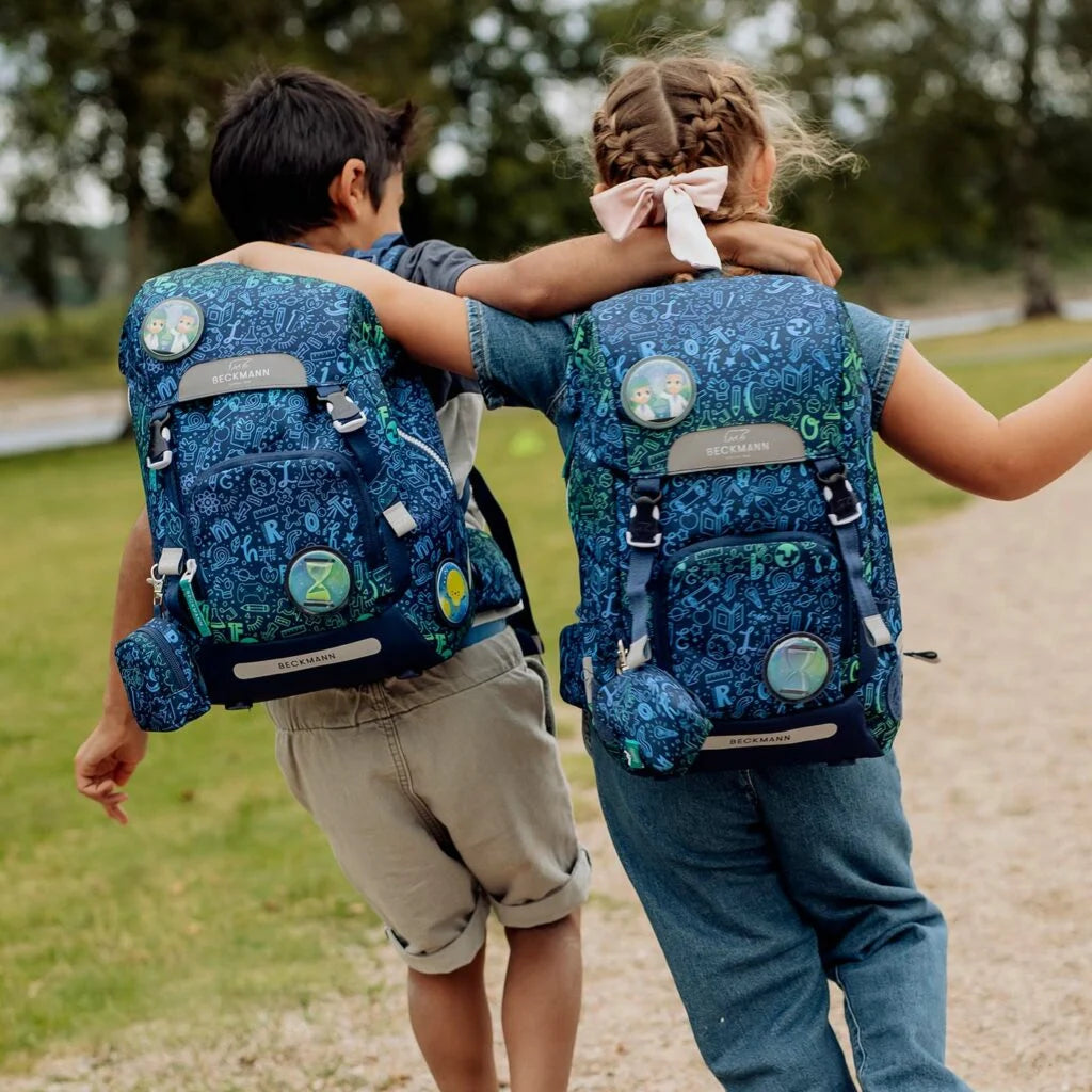 Ghiozdan, rucsac ergonomic cu pernǎ de aer Beckmann, set Active Air FLX 6 piese, Science