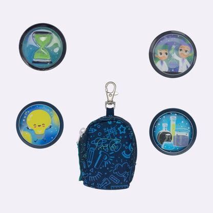 Ghiozdan, rucsac ergonomic cu pernǎ de aer Beckmann, set Active Air FLX 6 piese, Science