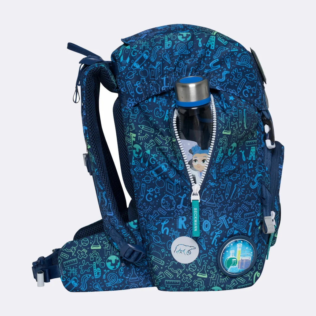 Ghiozdan, rucsac ergonomic cu pernǎ de aer Beckmann, set Active Air FLX 6 piese, Science