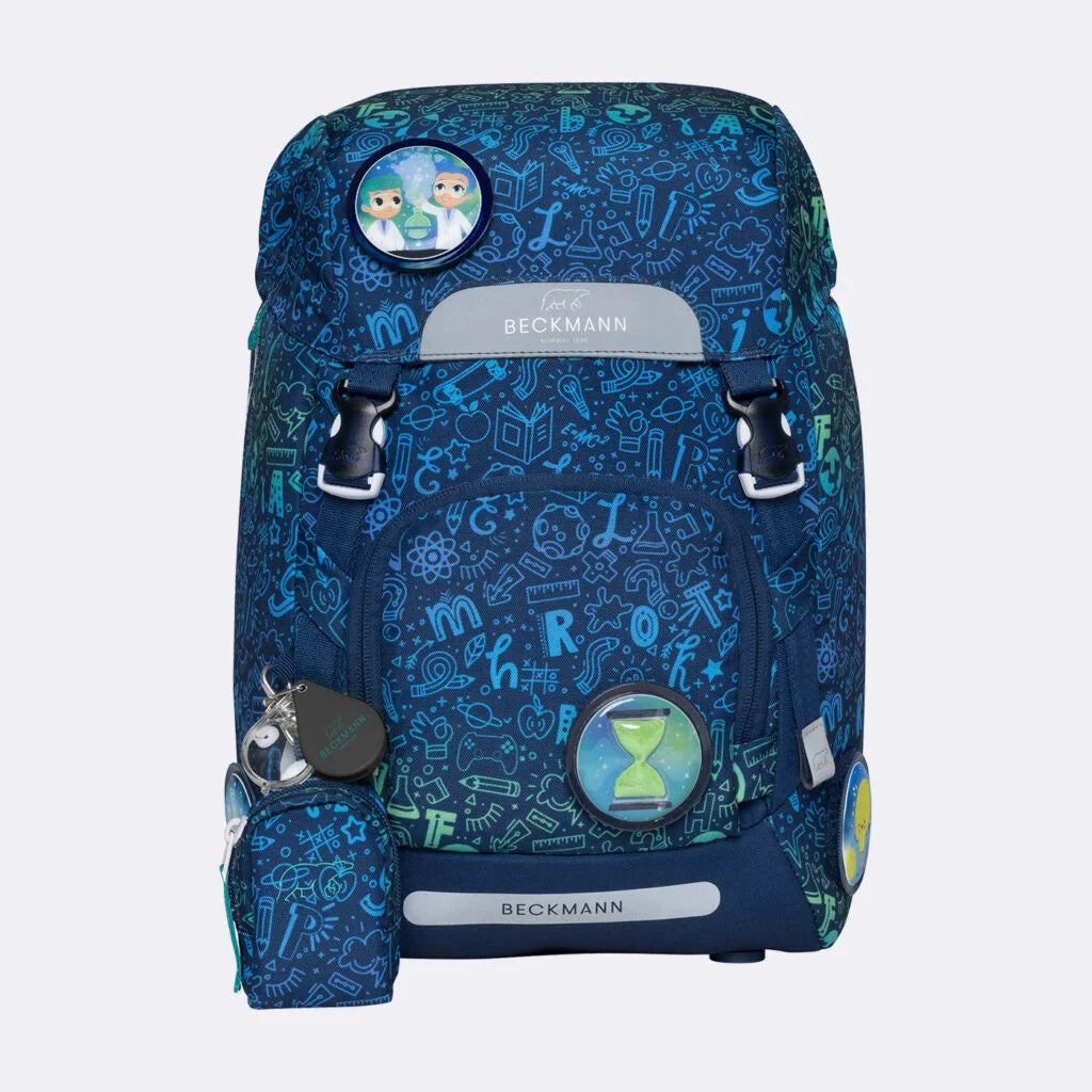 Ghiozdan, rucsac ergonomic cu pernǎ de aer Beckmann, set Active Air FLX 6 piese, Science