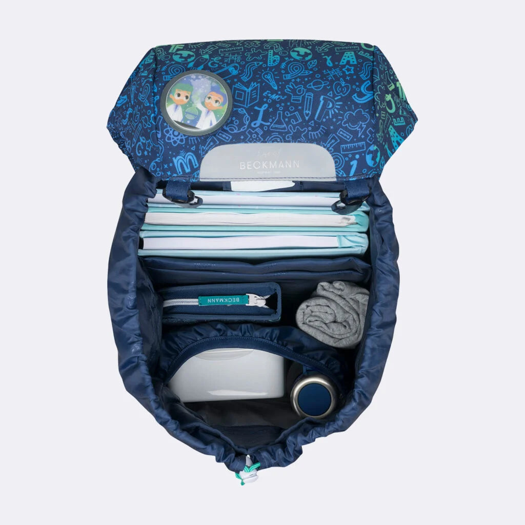 Ghiozdan, rucsac ergonomic cu pernǎ de aer Beckmann, set Active Air FLX 6 piese, Science