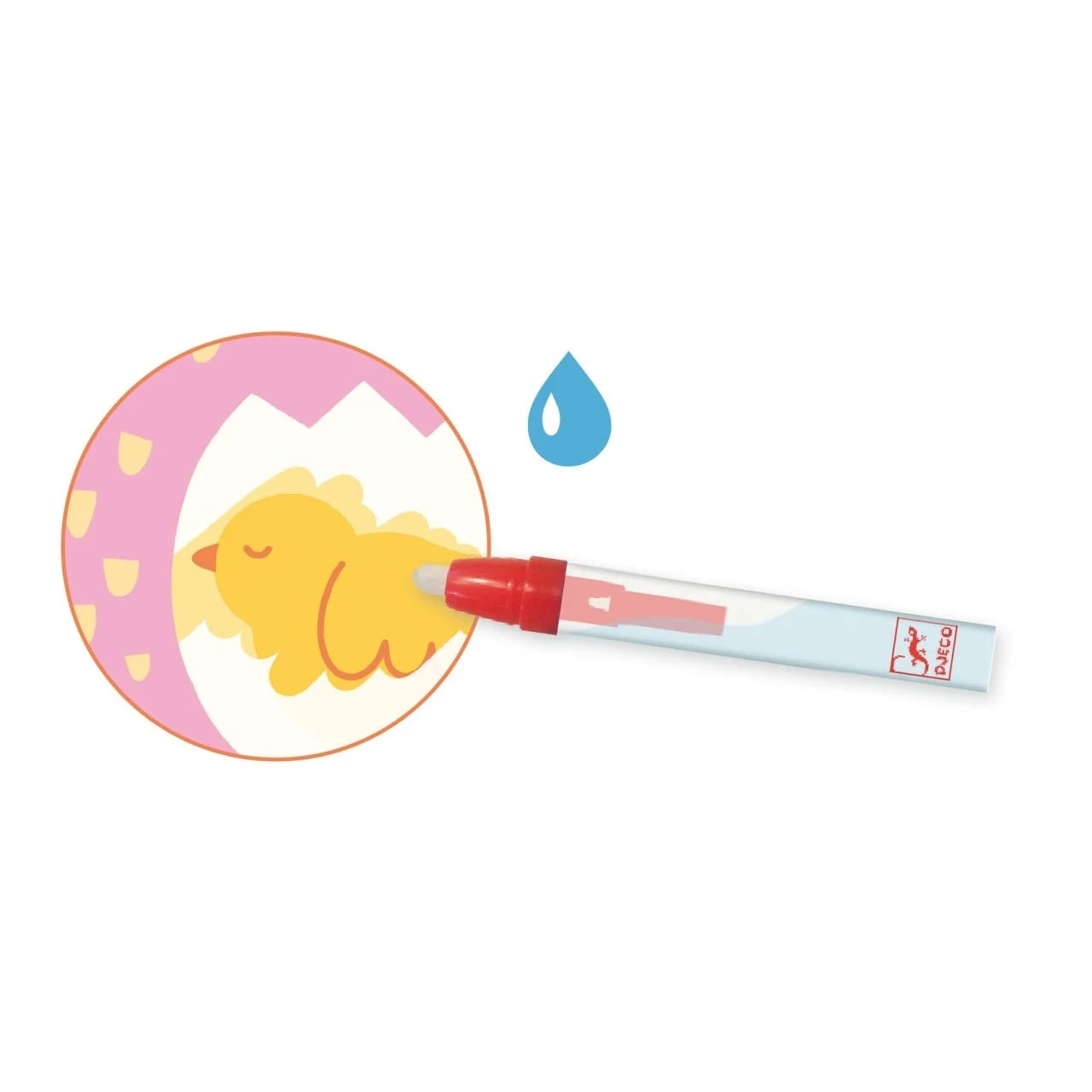 Set Pictură cu Apă Animale din Grădină – Colorat Magic Reutilizabil 18 luni+ | Djeco