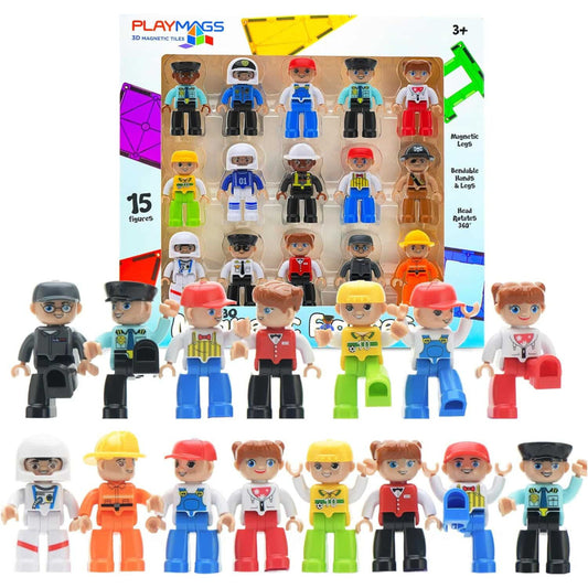 Set Playmags 15 figurine magnetice mari Jumbo