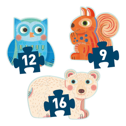 Set Puzzle-uri evolutive Djeco animale