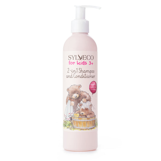 Șampon și balsam 2 în 1 pentru copii 3+, Sylveco, 300 ml
