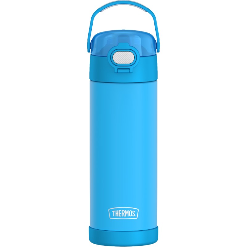 Termos pentru copii cu capac de hidratare - albastru neon - Thermos