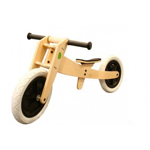 Bicicleta de echilibru Wishbone originală 2-în-1 (bicicletă din lemn fără pedale cu 2 roți)