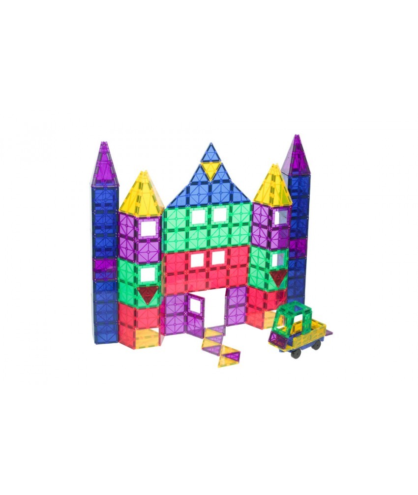 Set Playmags - 100 Piese Magnetice De Construcție + 18 Accesorii