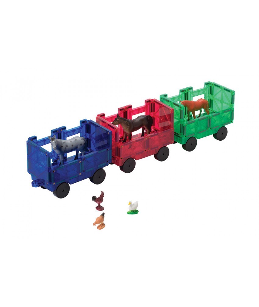 Set Playmags Tren - 20 de piese magnetice