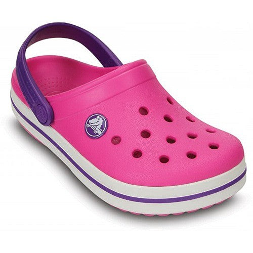 Slapi Crocs (Kids' Crocband™ Clog) - Neon Magenta / Neon Purple