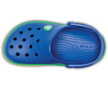 Slapi Crocs (Kids' Crocband™ Rainbow Clog) - Blue Jean