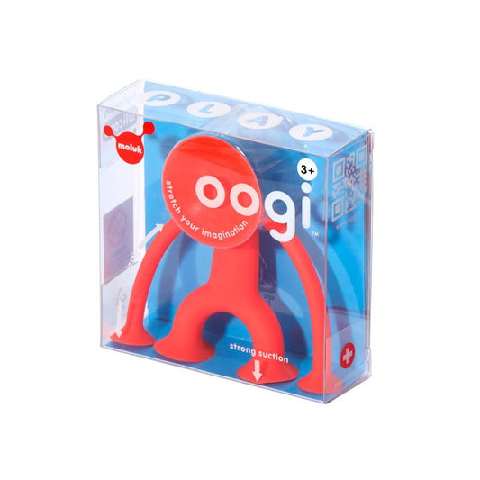 Oogi Junior (rosu) – Mini omuletul flexibil cu ventuze