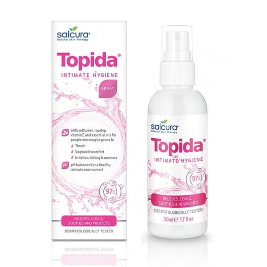 Topida - Spray tratament pt igiena intima, infectii fungice, reglare PH - Salcura 50 ml
