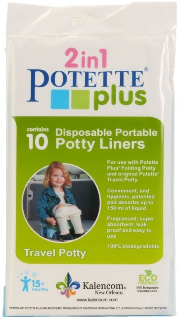 Potette Plus - Pungi biodegradabile de unica folosinta pentru olita portabila - 10 buc/set