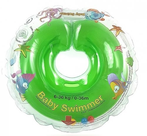 Colac Verde Jumatate Transparent 6-36 luni Babyswimmer
