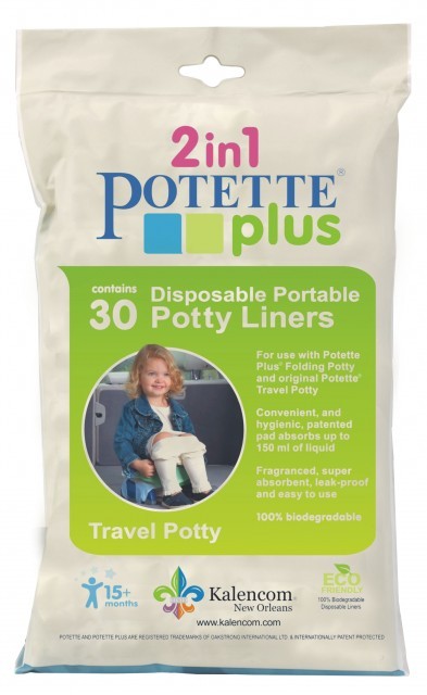 Potette Plus - Pungi biodegradabile de unica folosinta pentru olita portabila - 30 buc/set