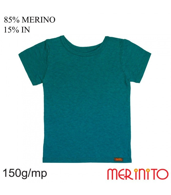 Tricou copii 150 g/mp 85% merino 15% in - SeaPort - Merinito