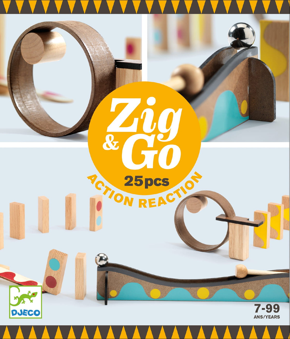 Zig&Go Djeco, set de construcție trasee, 25 piese