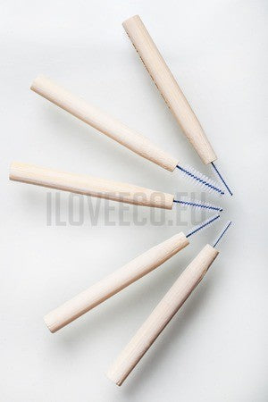 Periute interdentare din bambus - cutie cu 5 bucati, marimea 0,7 mm - Iloveeco