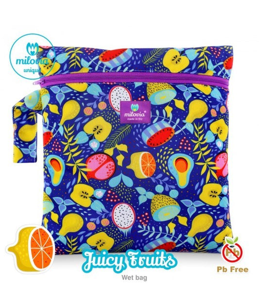 Saculet pentru depozitarea scutecelor textile (Wet Bag) Milovia Juicy Fruits Unique 