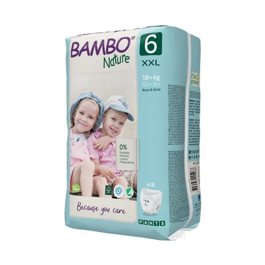 Scutece eco (pants) pentru copii Bambo nr 6, +18 kg, 18 buc