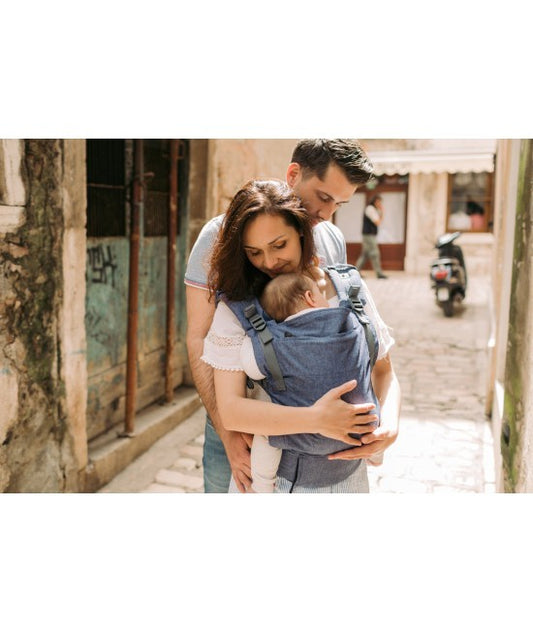 Marsupiu Ergonomic Boba X Chambray Complet Ajustabil Pentru Orice Vârstă