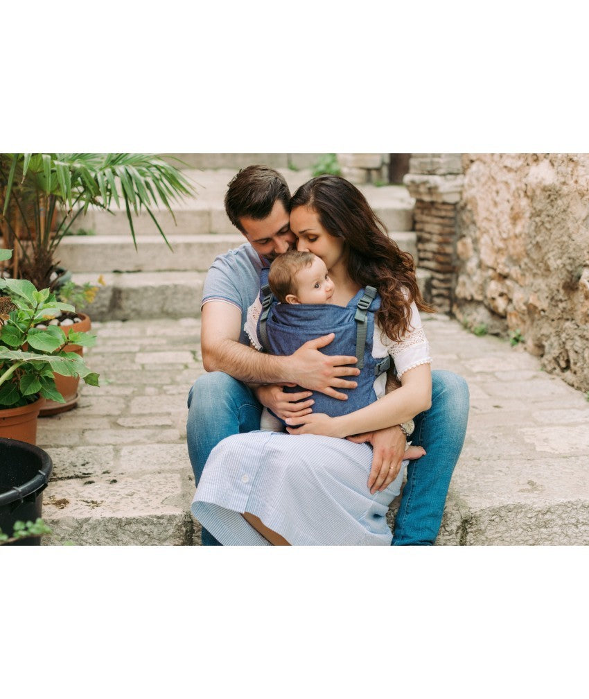 Marsupiu Ergonomic Boba X Chambray Complet Ajustabil Pentru Orice Vârstă