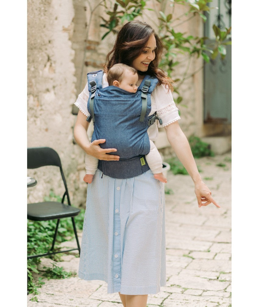 Marsupiu Ergonomic Boba X Chambray Complet Ajustabil Pentru Orice Vârstă