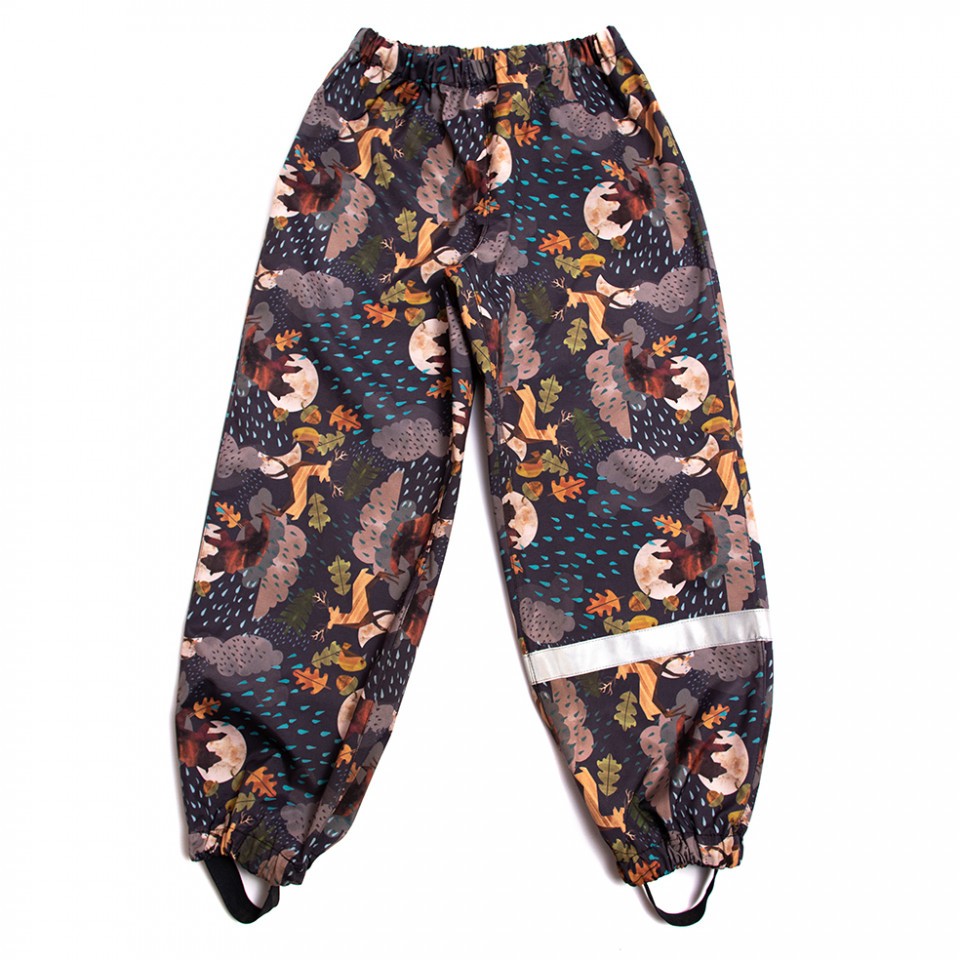 Delikates Accessories - Pantaloni de ploaie flori cu pete aprinse