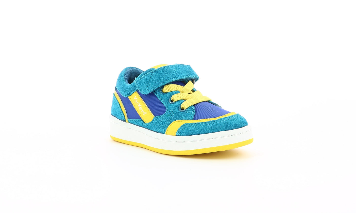 Pantofi sport Kickers - BISCKUIT - Bleu galben