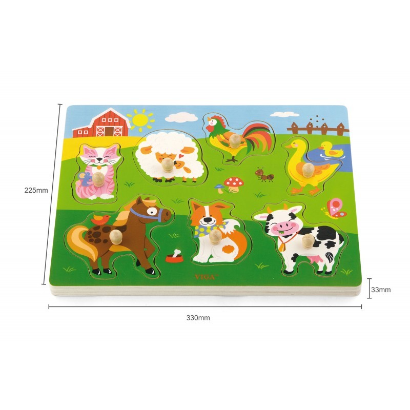 Puzzle cu sunete - animale, Viga